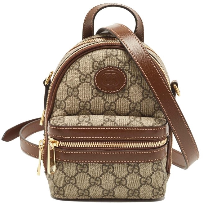 Gucci beige canvas shoulder bag